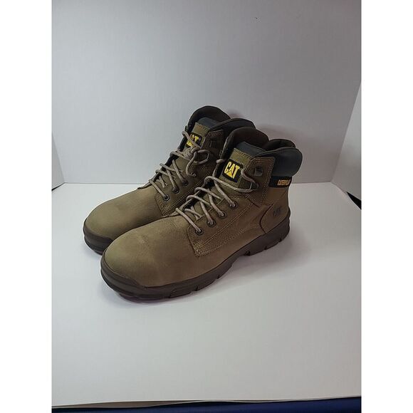 CAT Caterpillar P91268 Men\'s Sz‎ 14 Mobilize Alloy Toe Fossil Leather Work Boots
